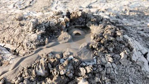 Mud volcano Stock Photos