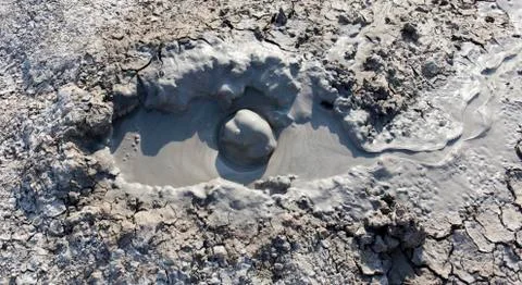Mud volcano Stock Photos