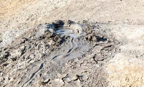 Mud volcano Stock Photos