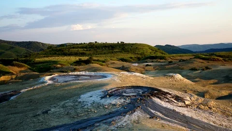 Mud volcano timelapse Stock Footage 99429765