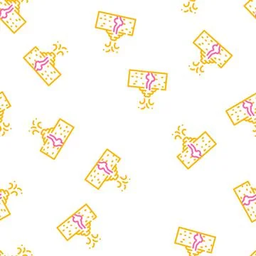 Mud volcano vector seamless pattern color Stock Illustration