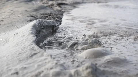 Mud volcanoes also known as mud domes Video stock 81947765