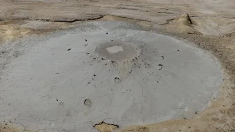 The mud volcanoes of Berca in Romania Stock Footage 168129696