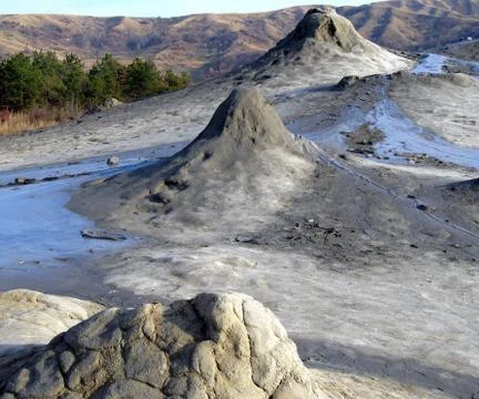 Mud volcanos Stock Photos