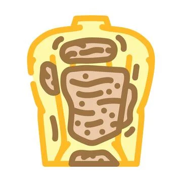 Mud wrap spa therapy treatment color icon vector illustration Stock Illustration