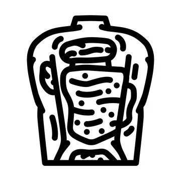 Mud wrap spa therapy treatment line icon vector illustration Stock Illustration