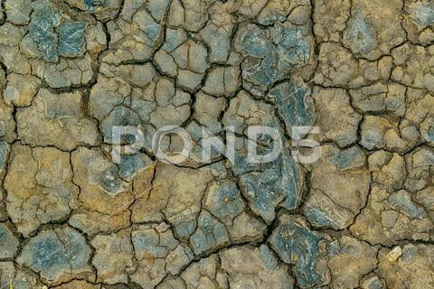 Mudcracks and soil drought Stock Photos