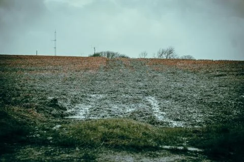 Muddy Field Foto stock
