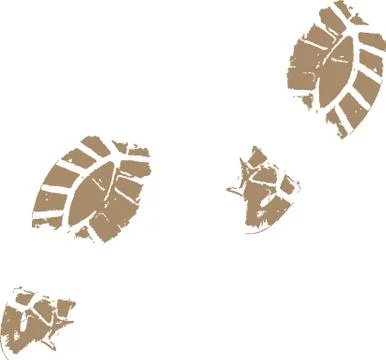Muddy Footprints Vector Stock Illustration