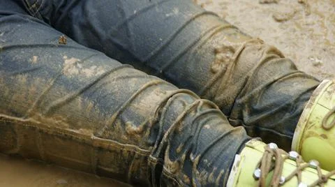 Muddy jeans 写真素材