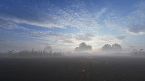 Muddy landscape at sunset, 4K Stock-Footage 170922890