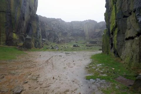 Muddy path into a dead end Stock Photos
