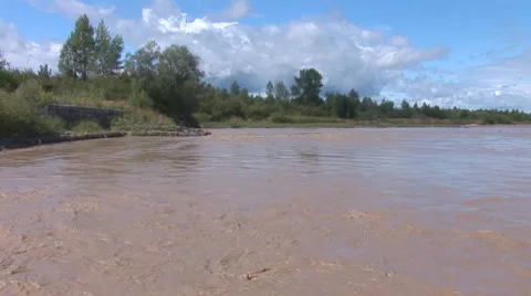 Muddy river 1 Stock Footage 8157085