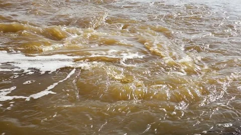 Muddy river water Stock Footage 188477350