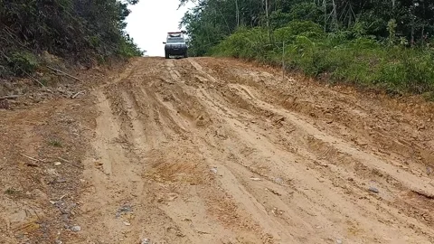 Muddy road Video stock 243624388