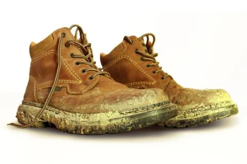 Muddy shoes Stock Photos