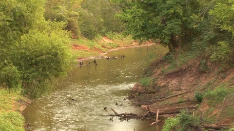 Muddy Stream In Rain Stock Footage 33604169