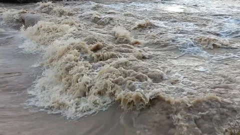 A Muddy stream of water Stock Footage 170180078