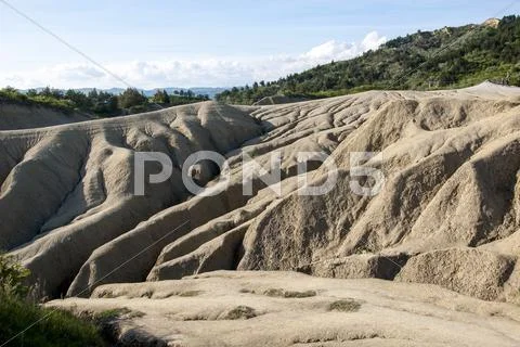Muddy Volcanoes Reservation in Romania - Buzau - Berca Stock Photos