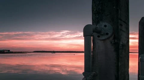 Mudeford sunset time lapse by the sea Stock Footage 59242933