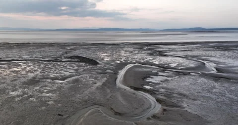 Mudflats at Morecambe bay Stock Footage 247809993