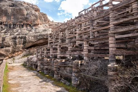 Mudflow dam Stock Photos