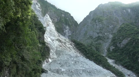 Mudflows and landslides in Taiwan nountain Stock Footage
