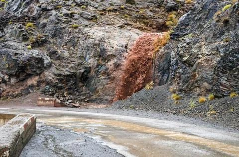A mudflows in Atlas mountain Stock-Fotos
