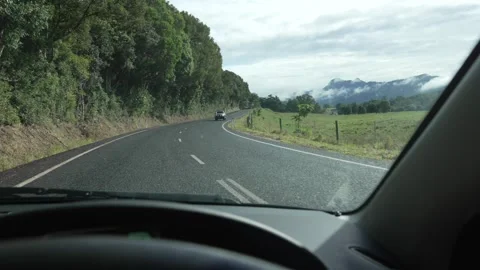 Mudgeeraba, Australia - 10/14/2024: Driving in Springbrook National Park Stock Footage 288343043