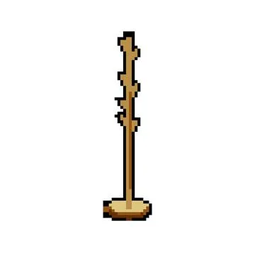 Mudroom coat rack pixel art vector illustration Stock Illustration