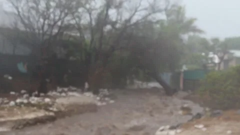 Mudslide into the sea Stock Footage 303343082