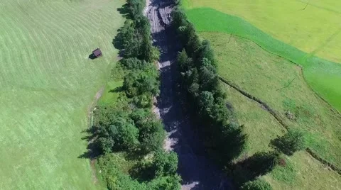 Mudslides scar the hillsides of austria following heavy rain. Europe 動画素材 59165777