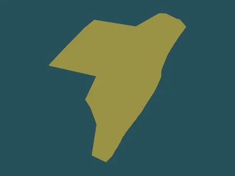 Mudug, Somalia. Solid color shape Illustrazione stock