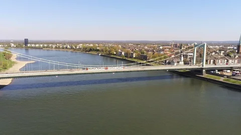 Muelheim bridge in Cologne Stock Footage 107138627