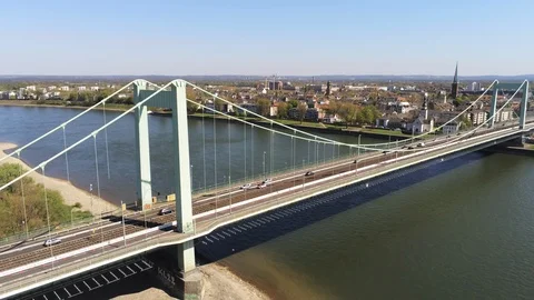 Muelheim bridge in Cologne Stock Footage 107139244