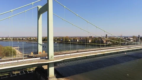 Muelheim bridge in Cologne Stock Footage 107140022