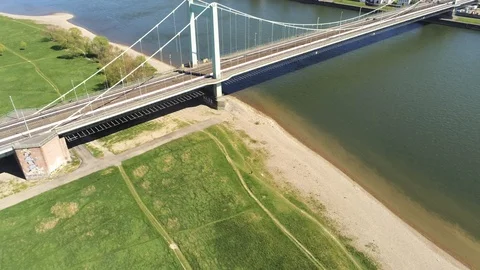 Muelheim bridge in Cologne Stock Footage 107141395