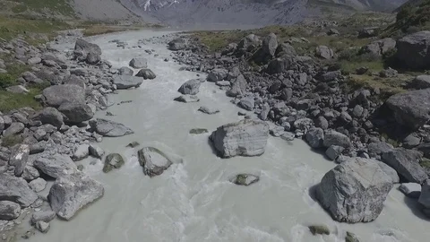 Mueller Glacier Lake Stock Footage 79967095