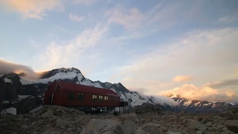 Mueller Hut Timelapse Stock Footage 78053995
