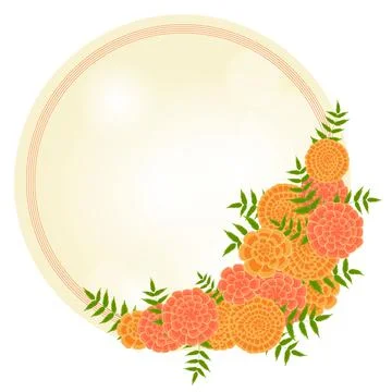 Muertos marigolds frame. Vector illustration. Stock-Illustration