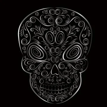 Muertos skull gradient Stock Illustration