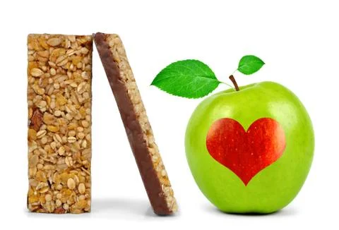  Muesli Bars with apple  Stock Photos