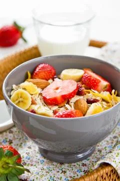 Muesli breakfast Stock Photos