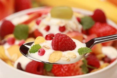 Muesli for breakfast Stock Photos