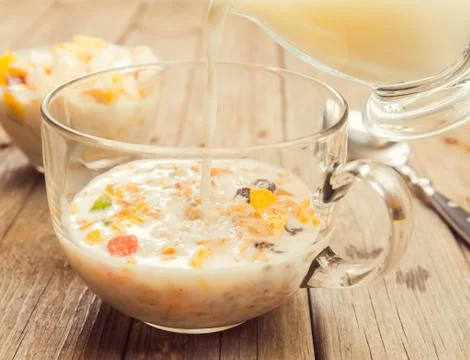 Muesli for breakfast Stock Photos