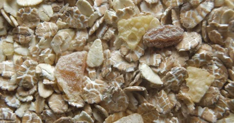 Muesli close up studio shot over rotating Stock Footage 324839195