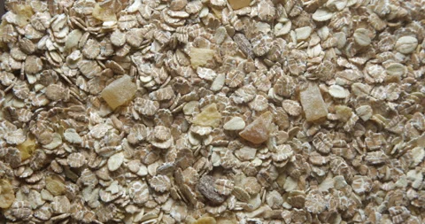 Muesli close up studio shot over rotating Stock Footage 324839211