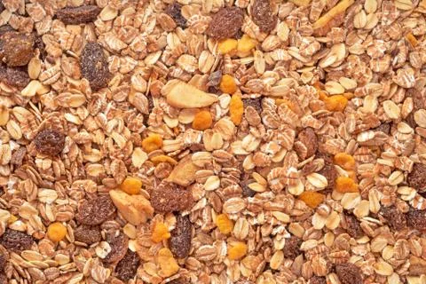 Muesli mix background Stock Photos