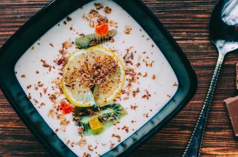 Muesli In Plate Stock Photos