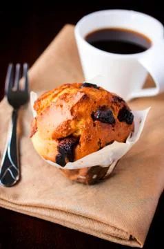 Muffin and coffee Stock Photos